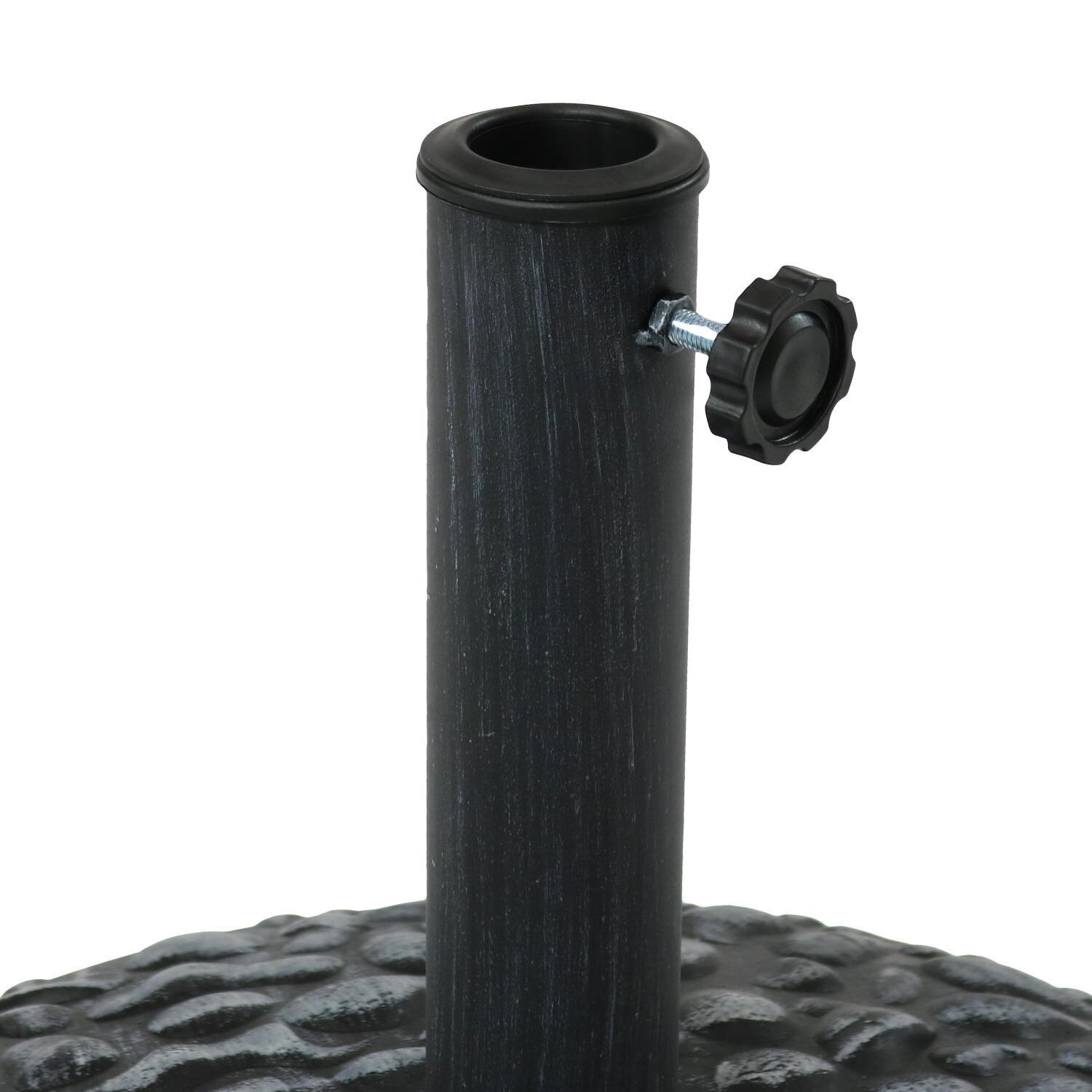 Ultimate Patio 23 Lb Pebble Textured Resin Umbrella Base - Tube Fits Up to 2-Inch Diameter Pole thumbnail