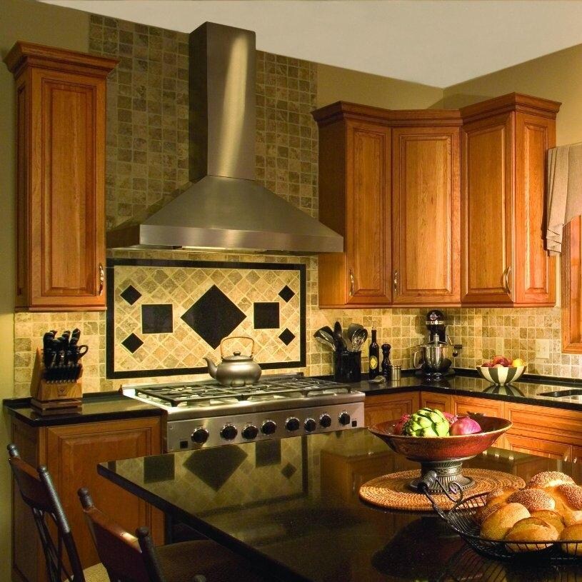 Vent-A-Hood Euroline Pro Series Wall Mount Range Hood - Installed (600 CFM Hood Shown) thumbnail