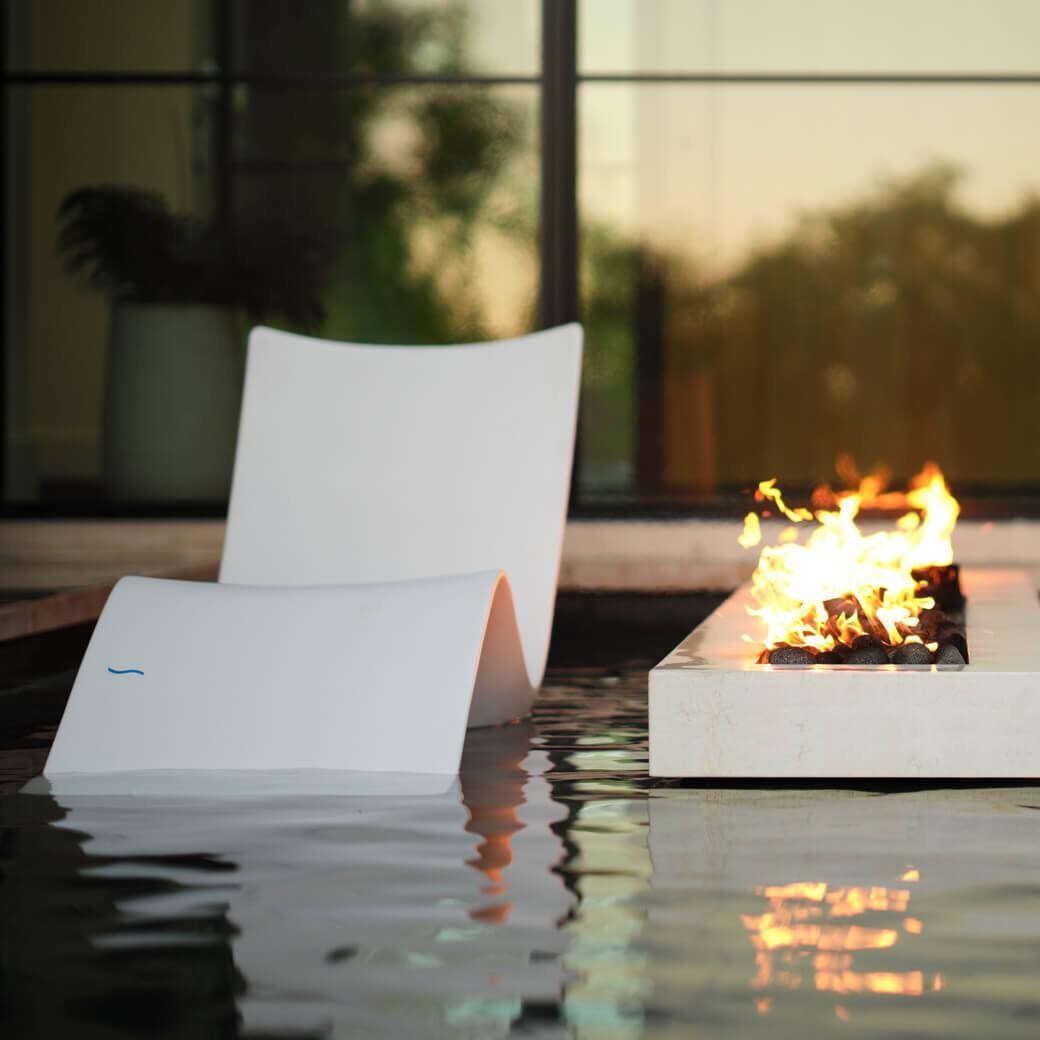 Autograph Polyresin Chaise Lounge in White by Ledge Lounger