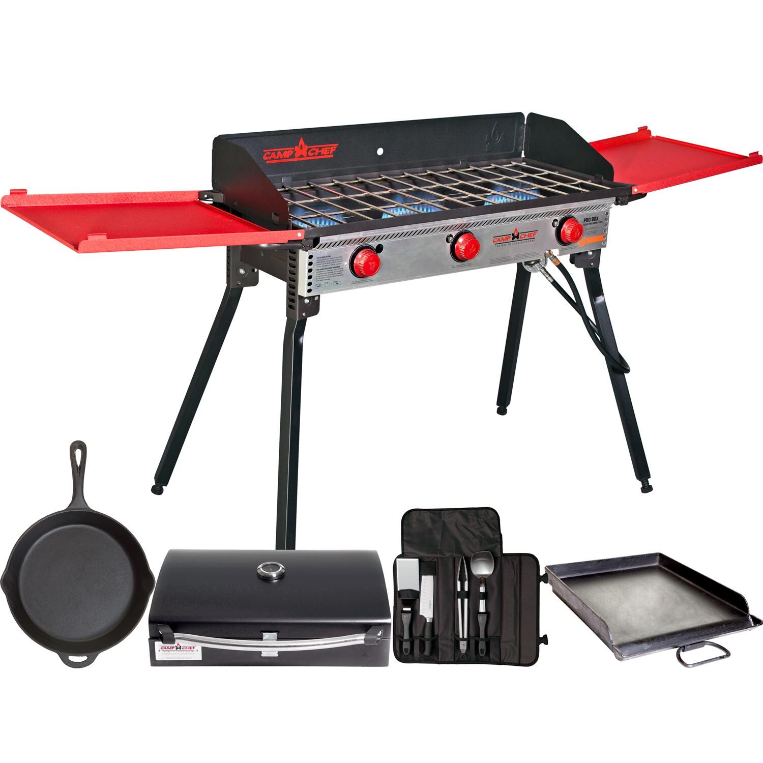 Camp Chef Guy Fieri Pro90x 3 Burner Stove Bundle Guypro90x Bbqguys