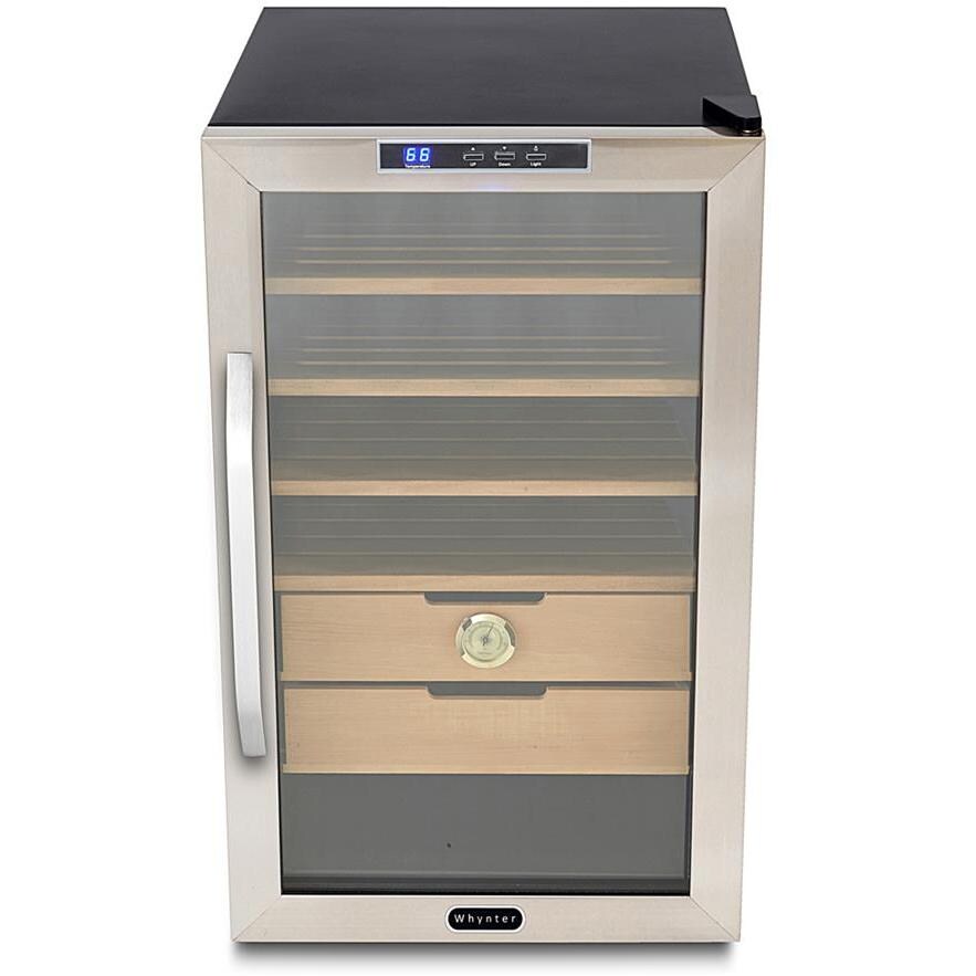 Whynter 2.5 Cu. Ft. Cigar Humidor - Stainless Steel - CHC251S