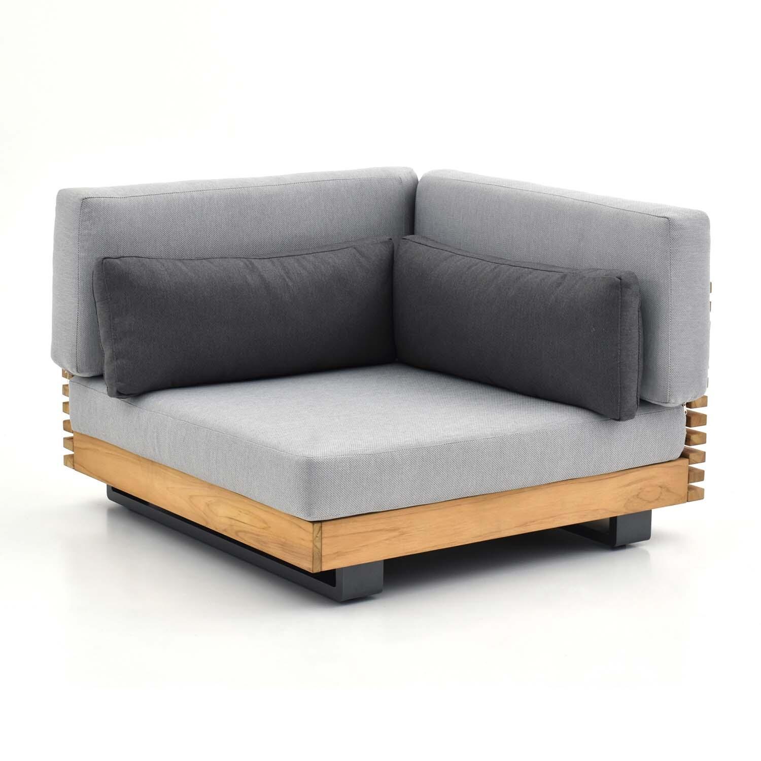 Carrbrook 8 Pc Set Teak Seating Set By Lakeview Outdoor Designs - Corner Sofa - White Background thumbnail