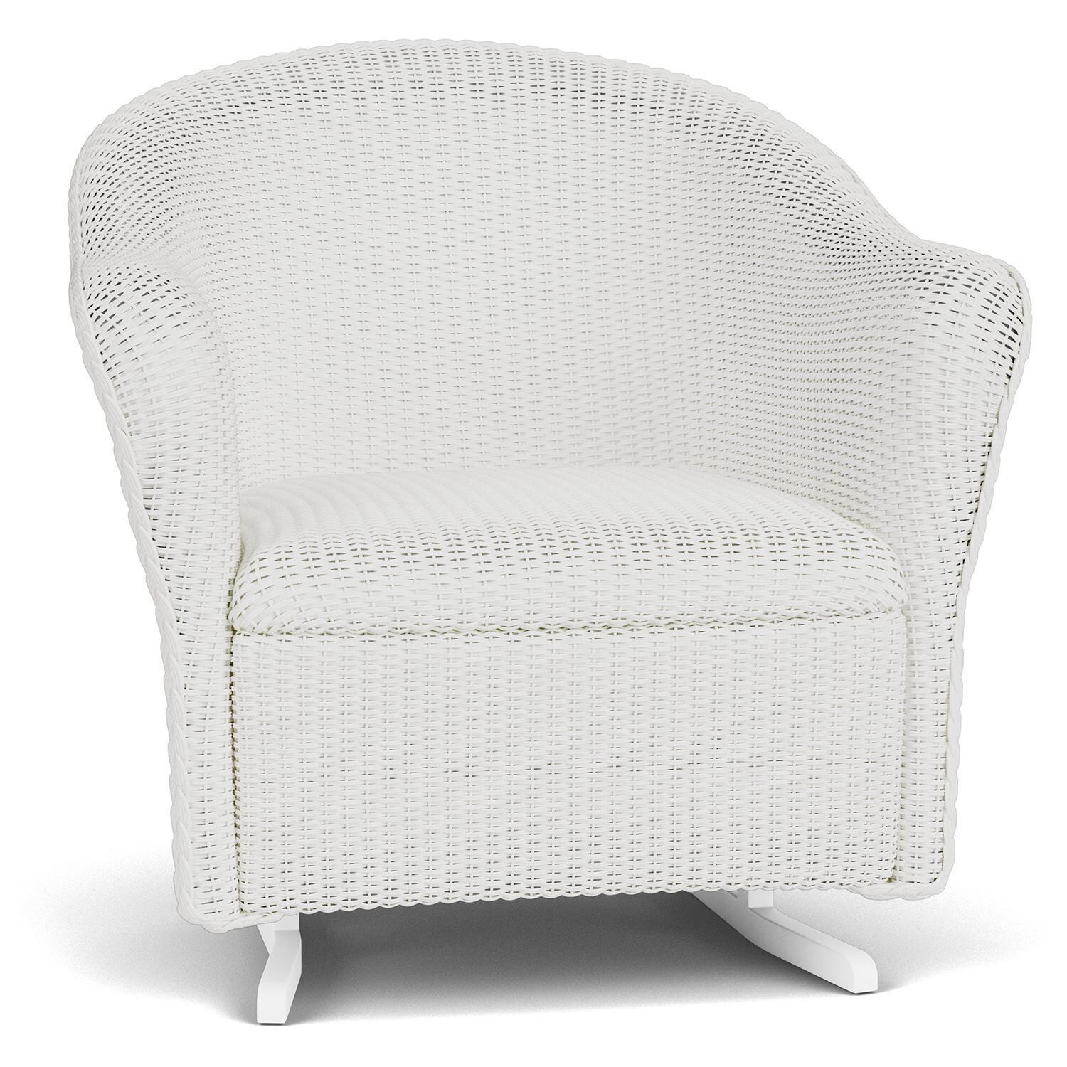 Lloyd Flanders Reflections 3-Piece Seating Set W/ Spring Rockers in Matte White Finish - Spring Rocker Angled thumbnail