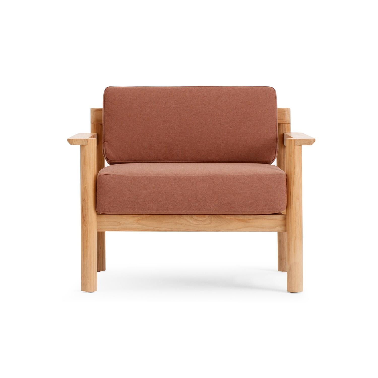 Neighbor HVN-CHAIR-RU-2 Chair W/ Teak Arms - Front View thumbnail
