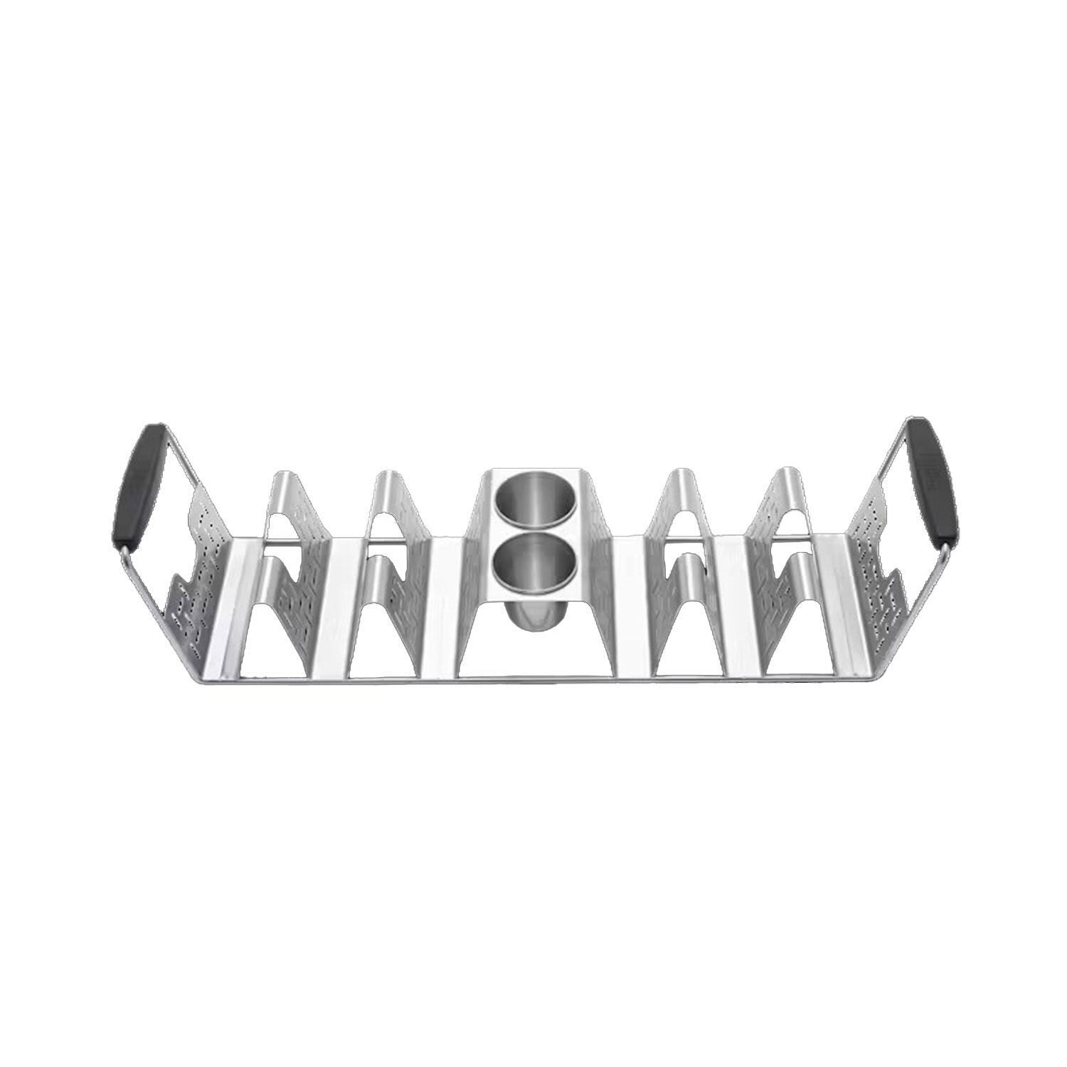 Weber 3400073 Taco Rack - Front View - White Background thumbnail
