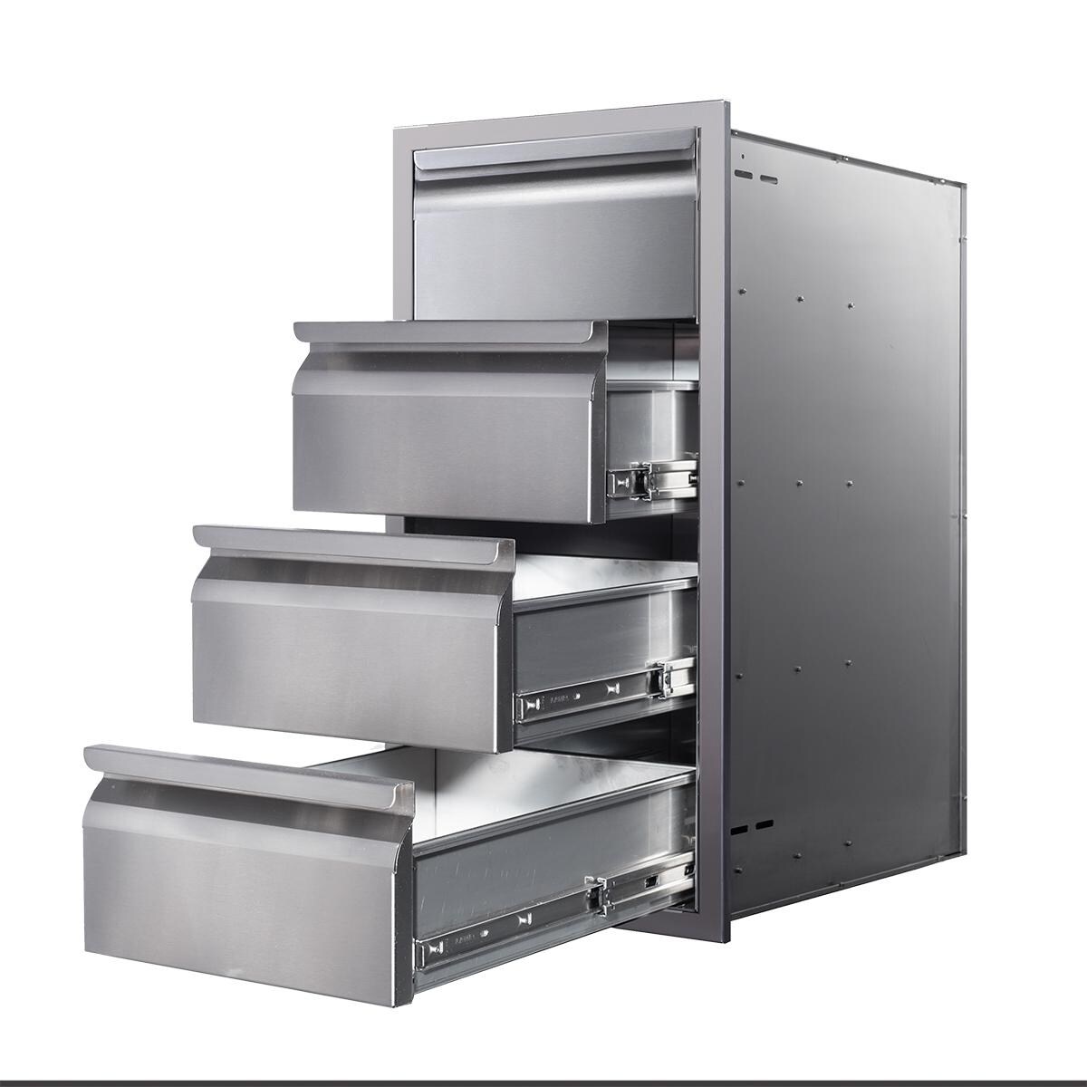 Memphis Grills 15-Inch Quadruple Access Drawer With Soft Close - Open thumbnail