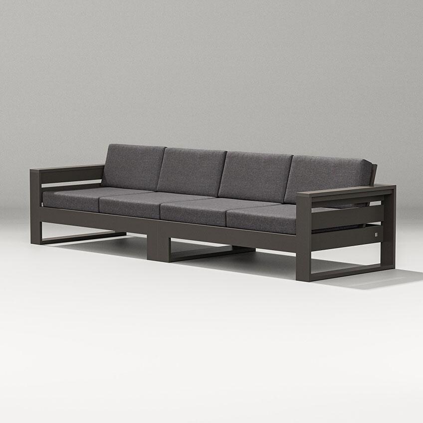 Latitude 4 Person Sofa in Vintage Coffee/Ash Charcoal By PW Designer Series - Display - White Background thumbnail