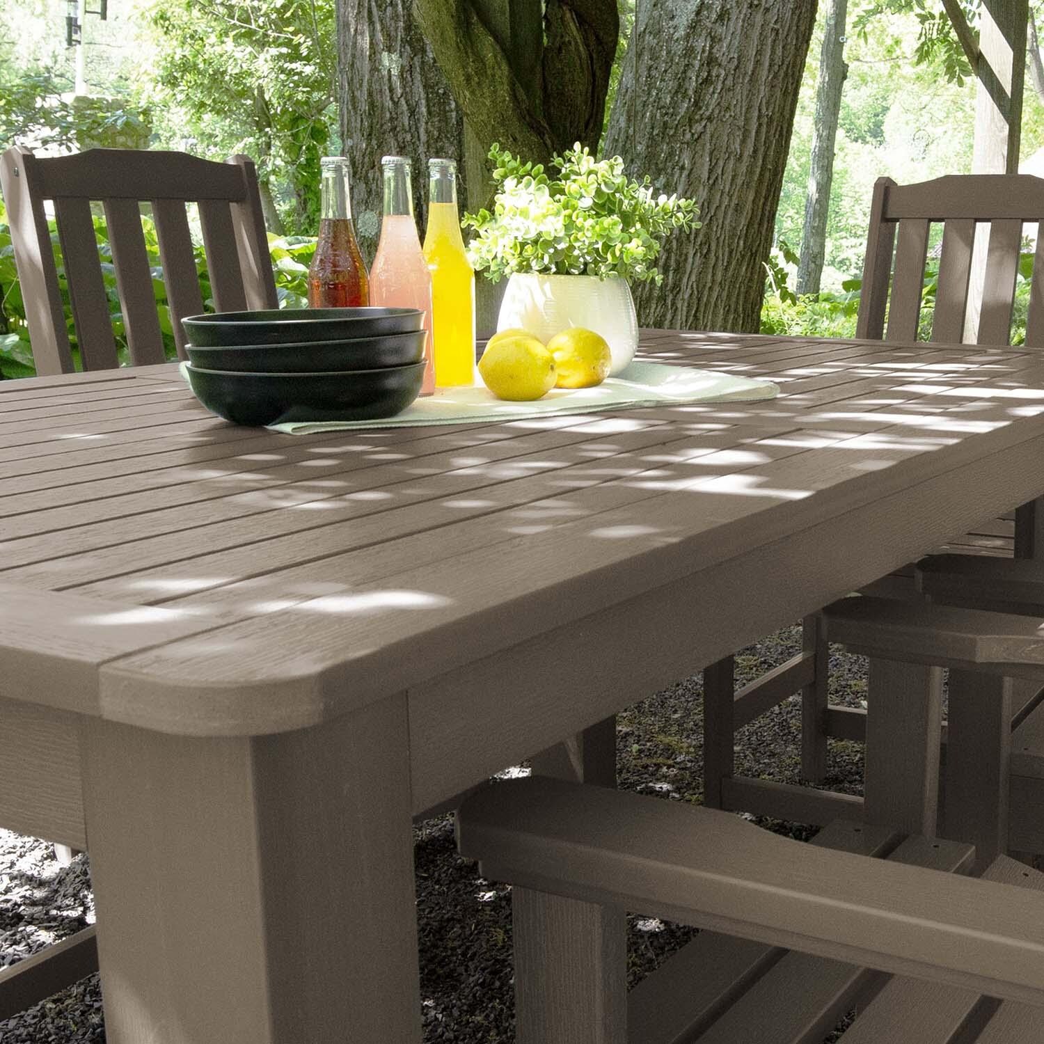 Hart Lane 7 Pc Rectangular Counter Height Dining Set in Woodland Brown By Lakeview Outdoor Designs - Detail thumbnail