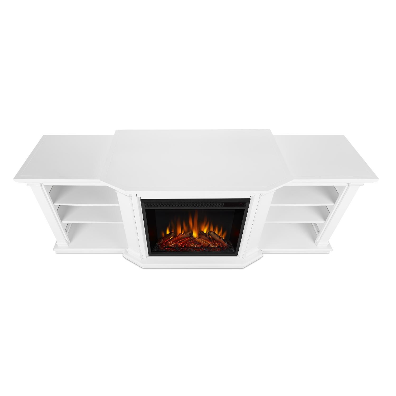 Real Flame - 7930E-W - Valmont 75-Inch Electric Fireplace Entertainment Center - White - Top View thumbnail