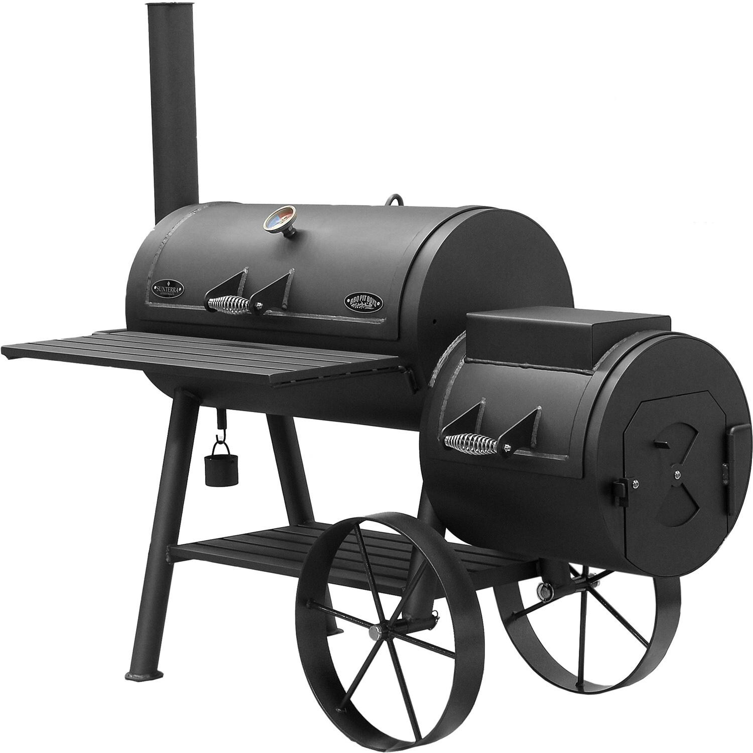 1801 - BBQ Pit Boys Denali Offset Charcoal Smoker - Right Side Angled View thumbnail