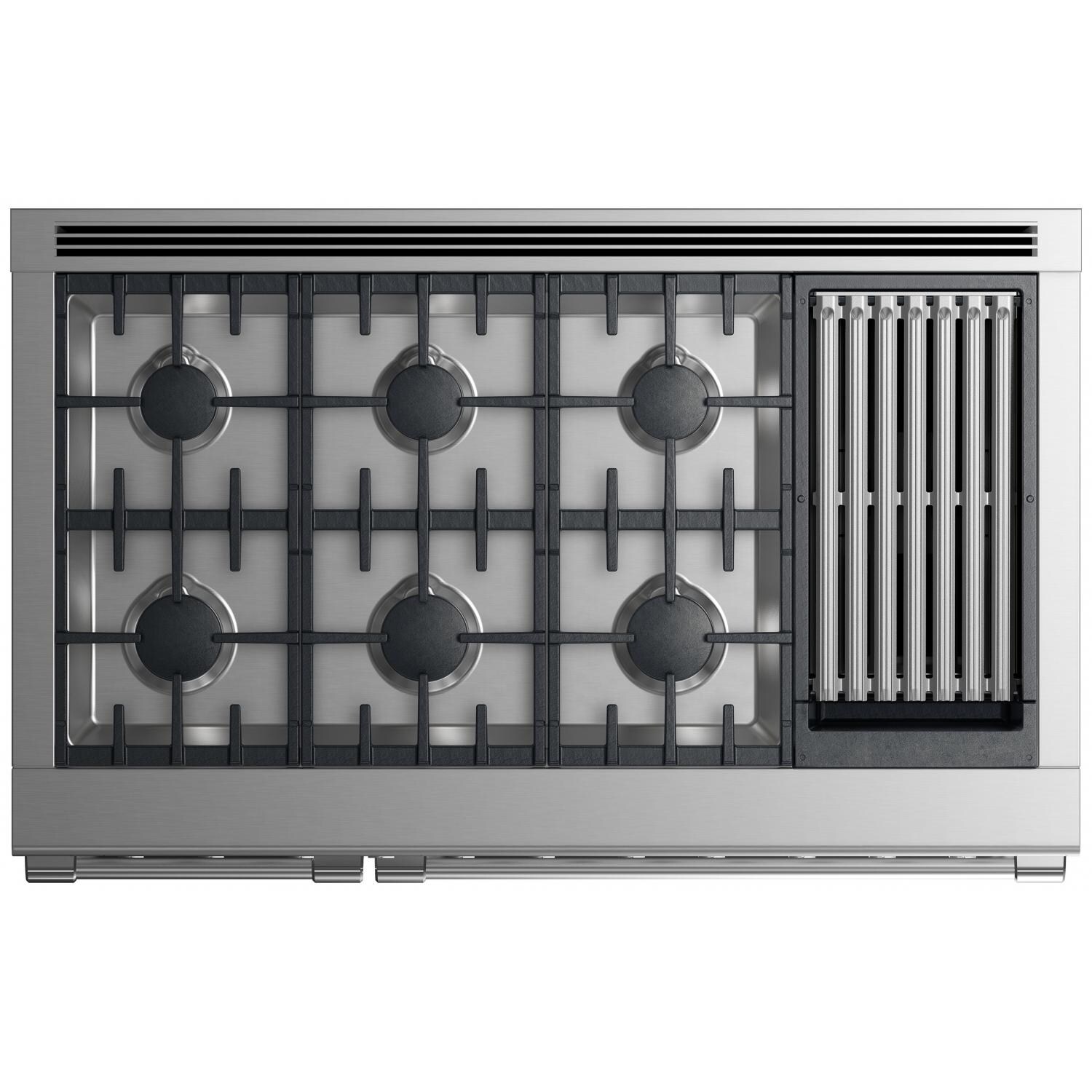 Fisher Paykel Professional 48-Inch 6-Burner Gas Range With Grill - Top View thumbnail