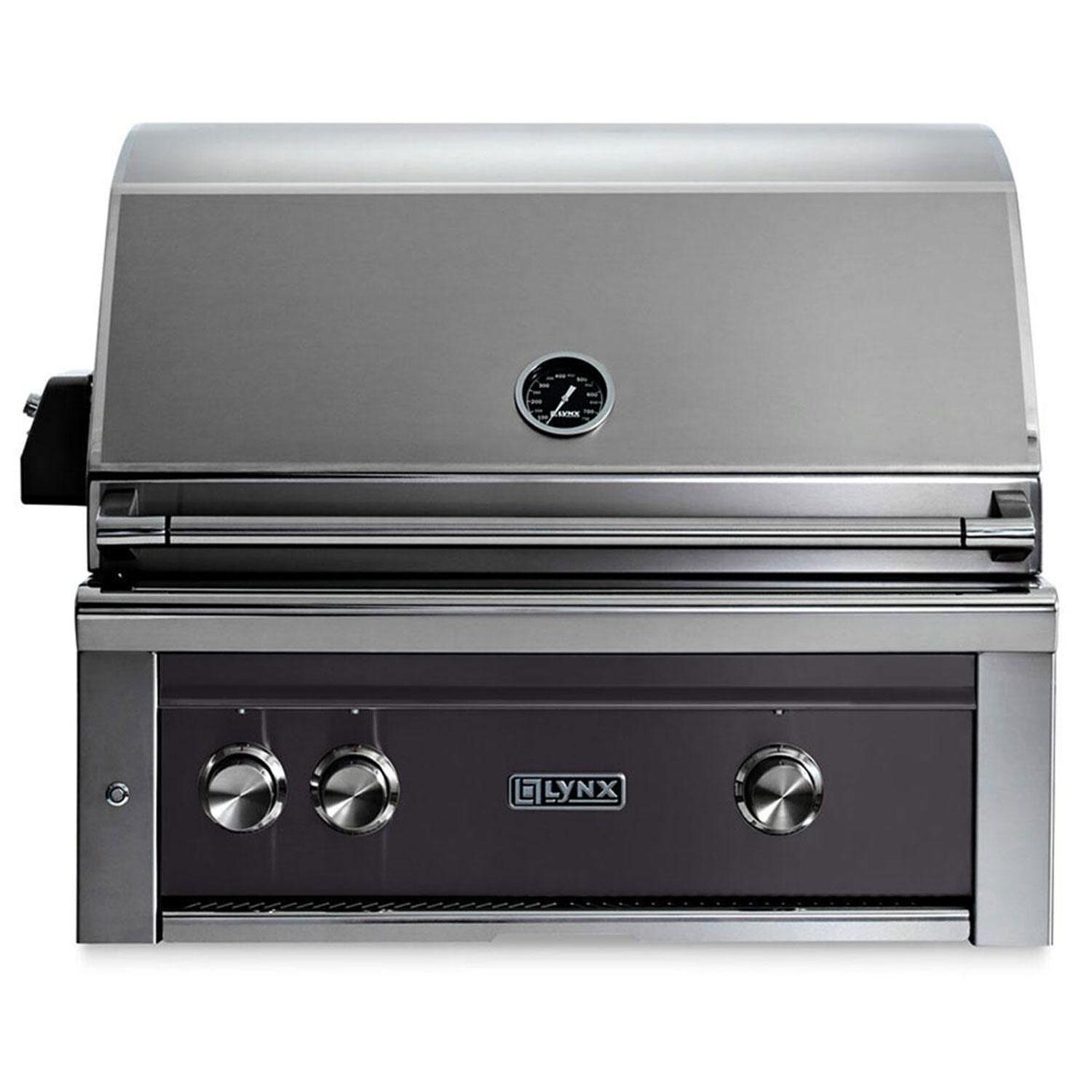 Lynx Professional 30 Inch Built-In All Infrared Trident Natural Gas Grill w/ Rotisserie in in Obsidian - L30ATR-OBNG
