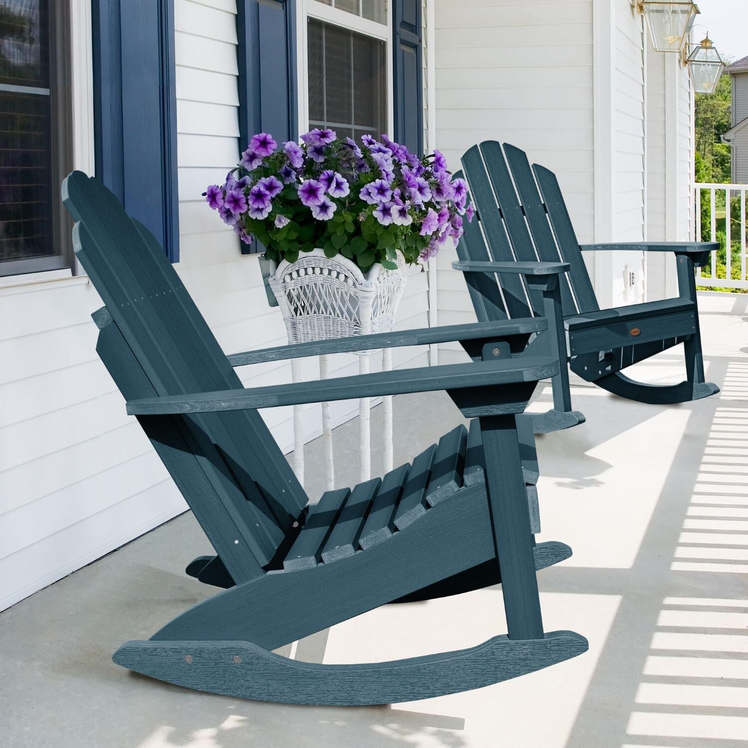 Lakeview Paradise Key Adirondack Rocking Chair - Nantucket Blue