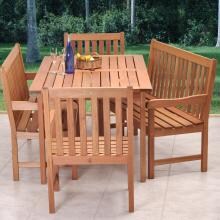 Amazonia Milano 6-Person Eucalyptus Patio Dining Set image