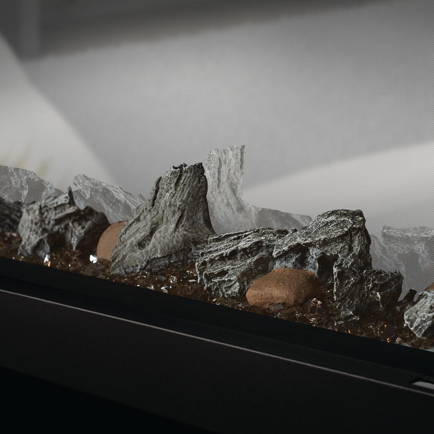 Napoleon NEFBD50H  NEFBD50H-DTRM CLEARion See-Thru Built-In Electric Fireplace - Detail - Logs - No Flames thumbnail