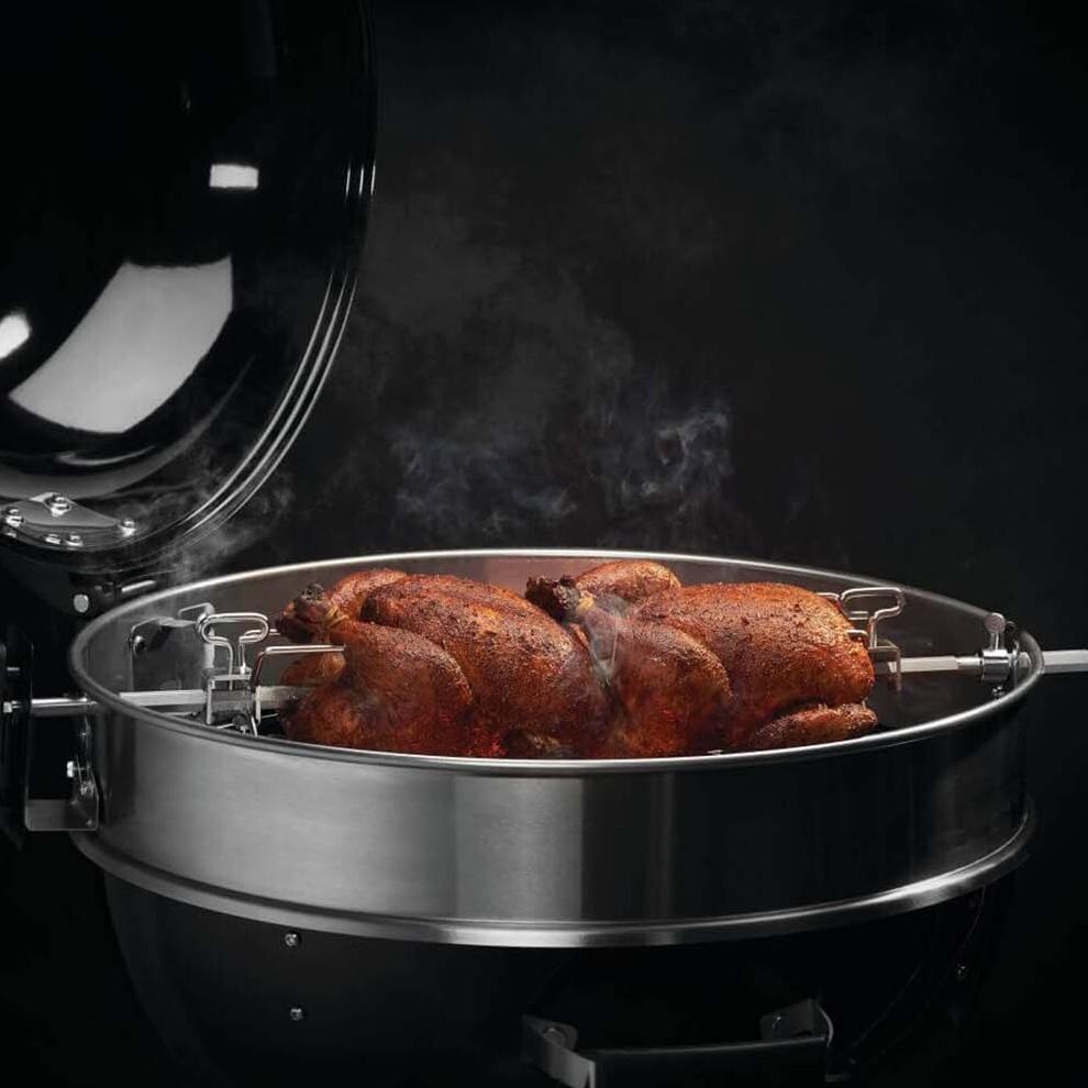 Napoleon 69241 Heavy Duty Rotisserie Kit for PRO Charcoal Kettle 22 and 18-inch Grills - Lifestyle thumbnail