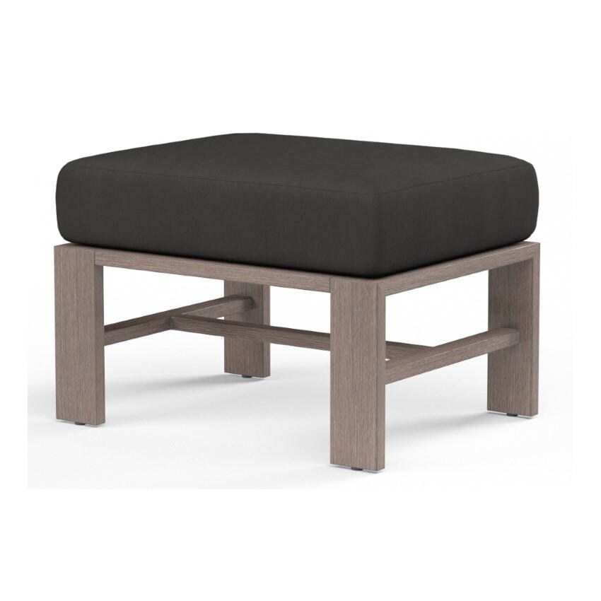 Laguna Aluminum Ottoman in Driftwood/Spectrum Carbon by Sunset West