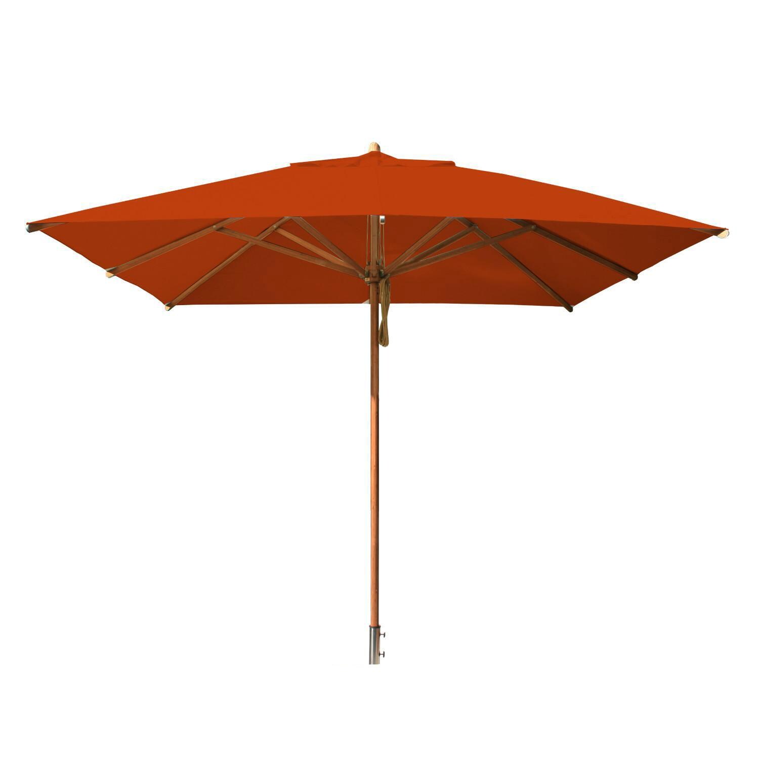 Bambrella Levante 10 Ft. Square Market Umbrella - Terracotta Canopy