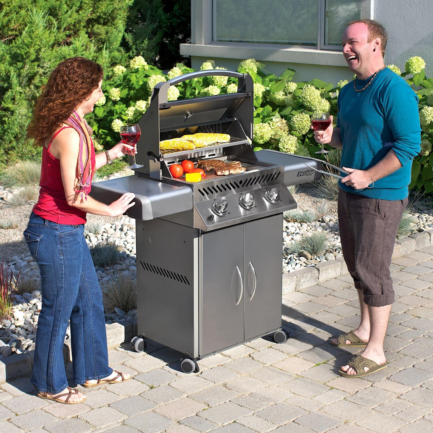 Napoleon Prestige 308 Freestanding Propane Gas Grill With Infrared Rear Burner Bbqguys