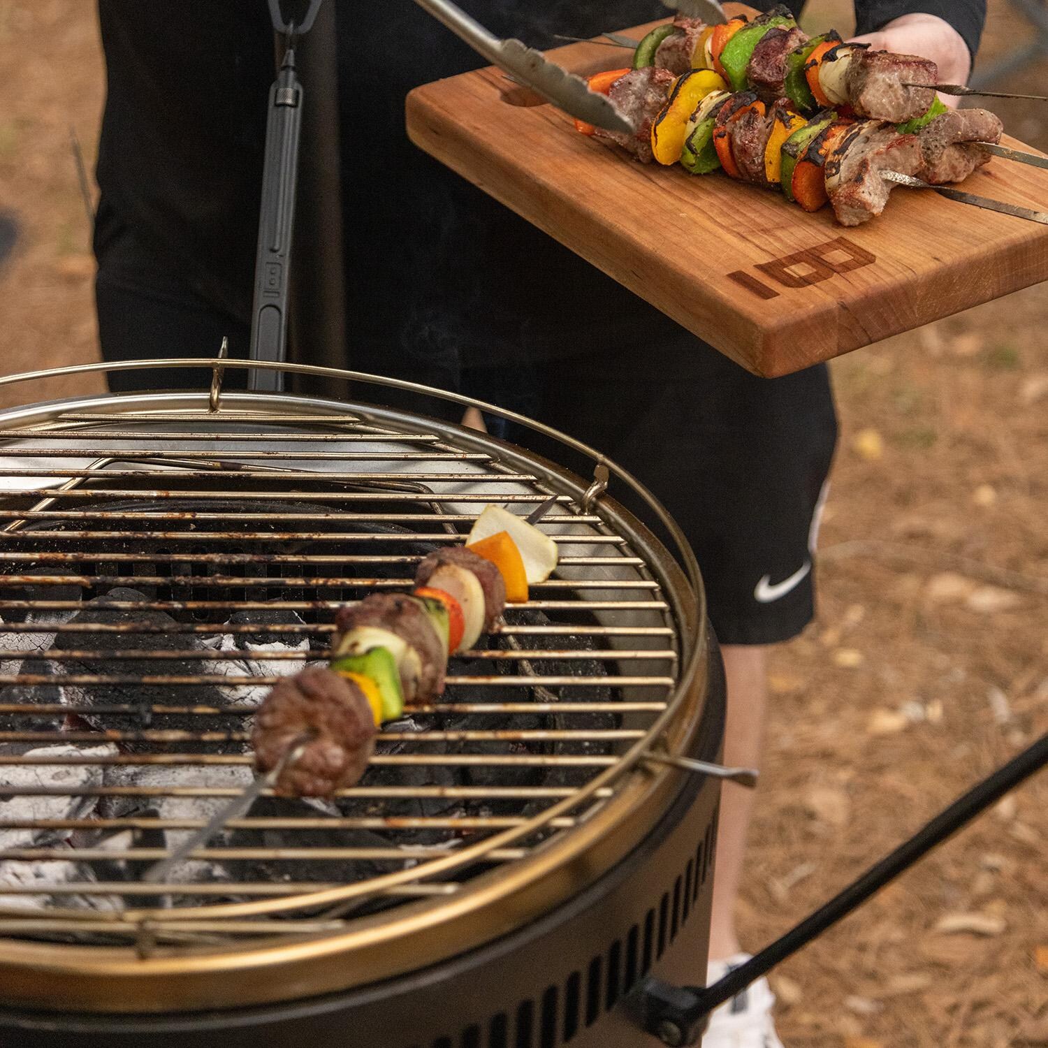 Burch Barrel SOB-BLK Son of a Burch Grill - Removing Kabobs from Grill thumbnail