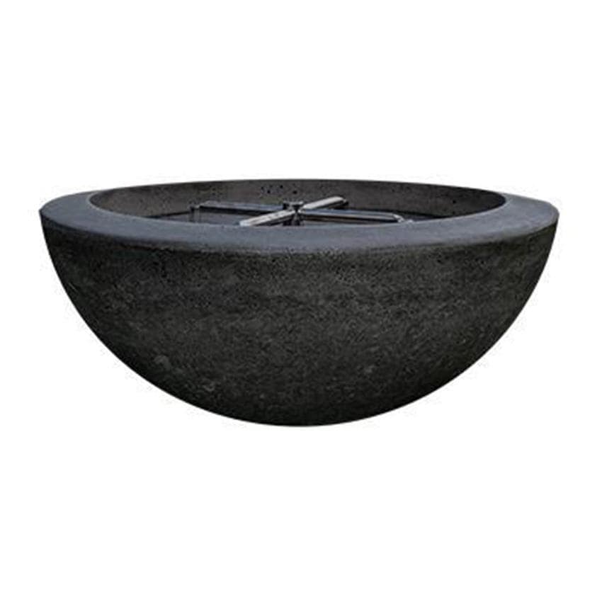 Moderno 2 29-in Round GFRC Natural Gas Fire Bowl in Ebony by Prism Hardscapes