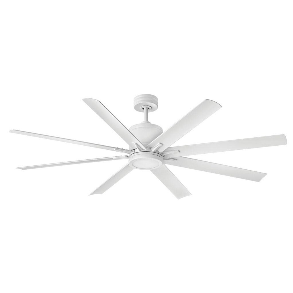 Hinkley Lighting Vantage 66 Inch Indoor / Outdoor Ceiling Fan W/ LED Lighting - Matte White - 902466FMW-LWD