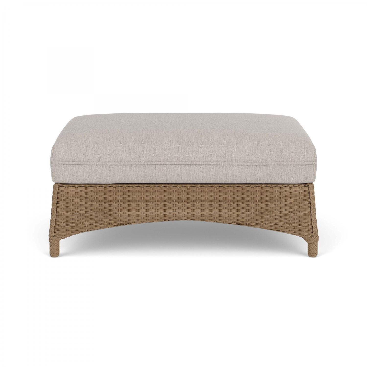 Mandalay Lloyd Loom Large Ottoman in Fawn/Remy Cloud by Lloyd Flanders