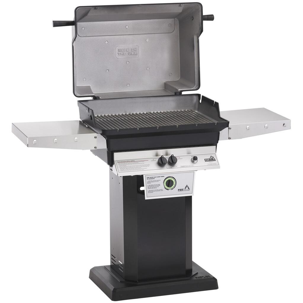 PGS T-Series T40 Commercial Cast Aluminum Freestanding Gas Grill - Hood Open thumbnail