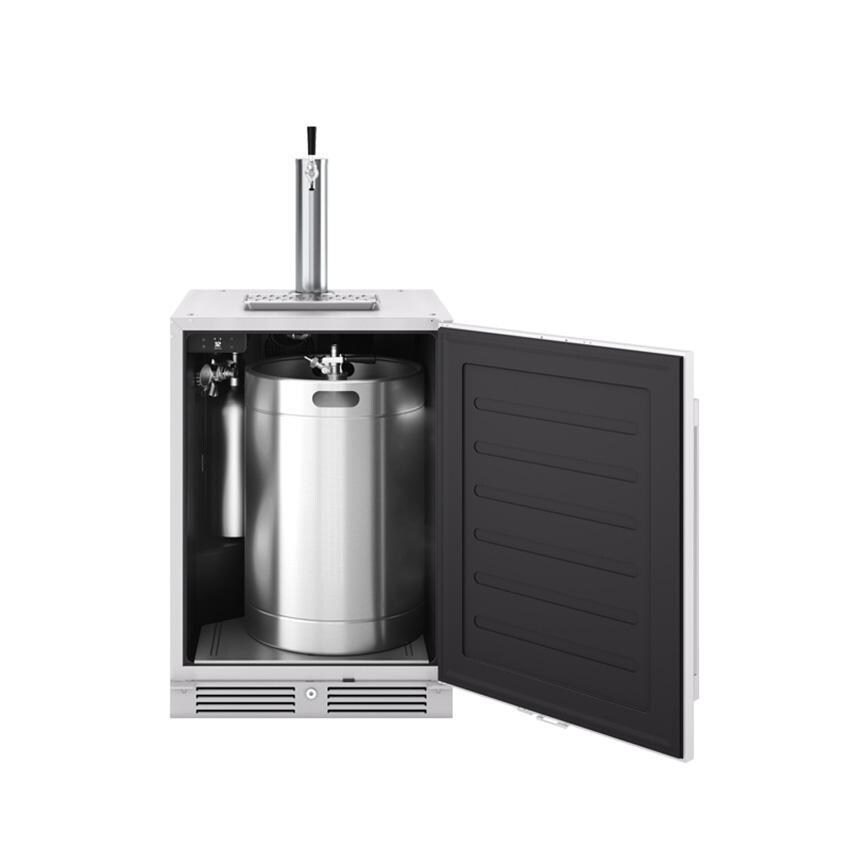 Zephyr PRKB24C01AS-OD Presrv 24-Inch Outdoor Kegerator & Beverage Cooler Single Tap on Rolling Casters w/ Line Cleaning Kit - Barrel Shown thumbnail