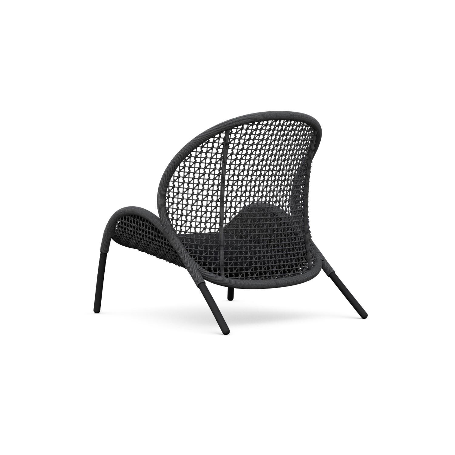 Azzurro Living DUN-R07S1-CU Dune Woven Rope Club Chair in Ash/Midnight - Back - White Background thumbnail
