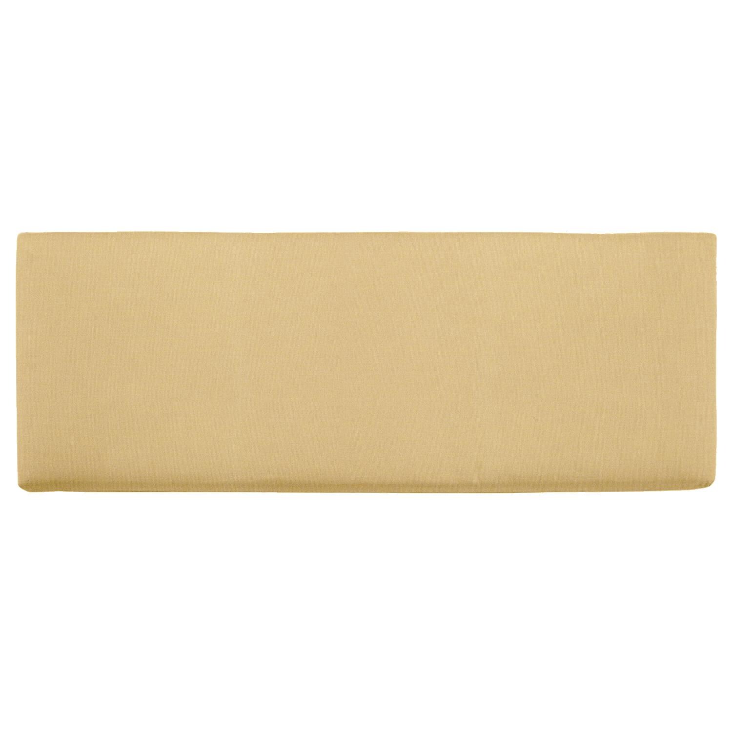 Sunbrella Canvas Wheat Medium Outdoor Replacement Bench Cushion W/ Knife Edge By UltimatePatio.com thumbnail