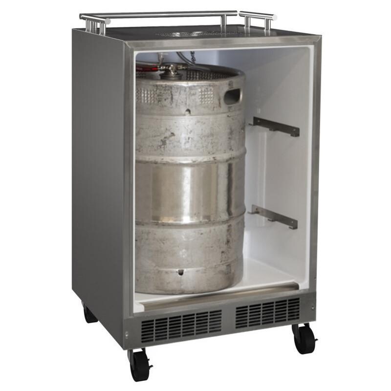 Marvel - MO24BNSMLS - Left Hinge Freestanding Outdoor Single Tap Beer Dispenser - Stainless Steel - Keg Storage thumbnail