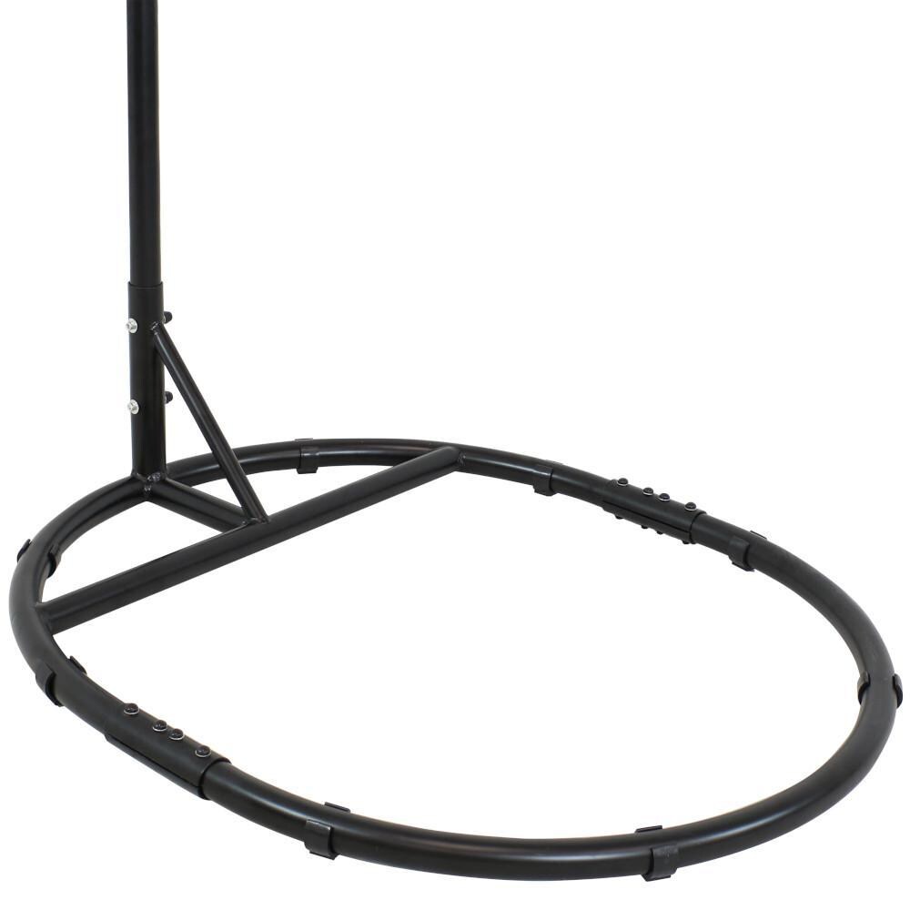 Ultimate Patio 76-Inch Steel Egg Chair Stand w/ Round Base - Black - Base thumbnail