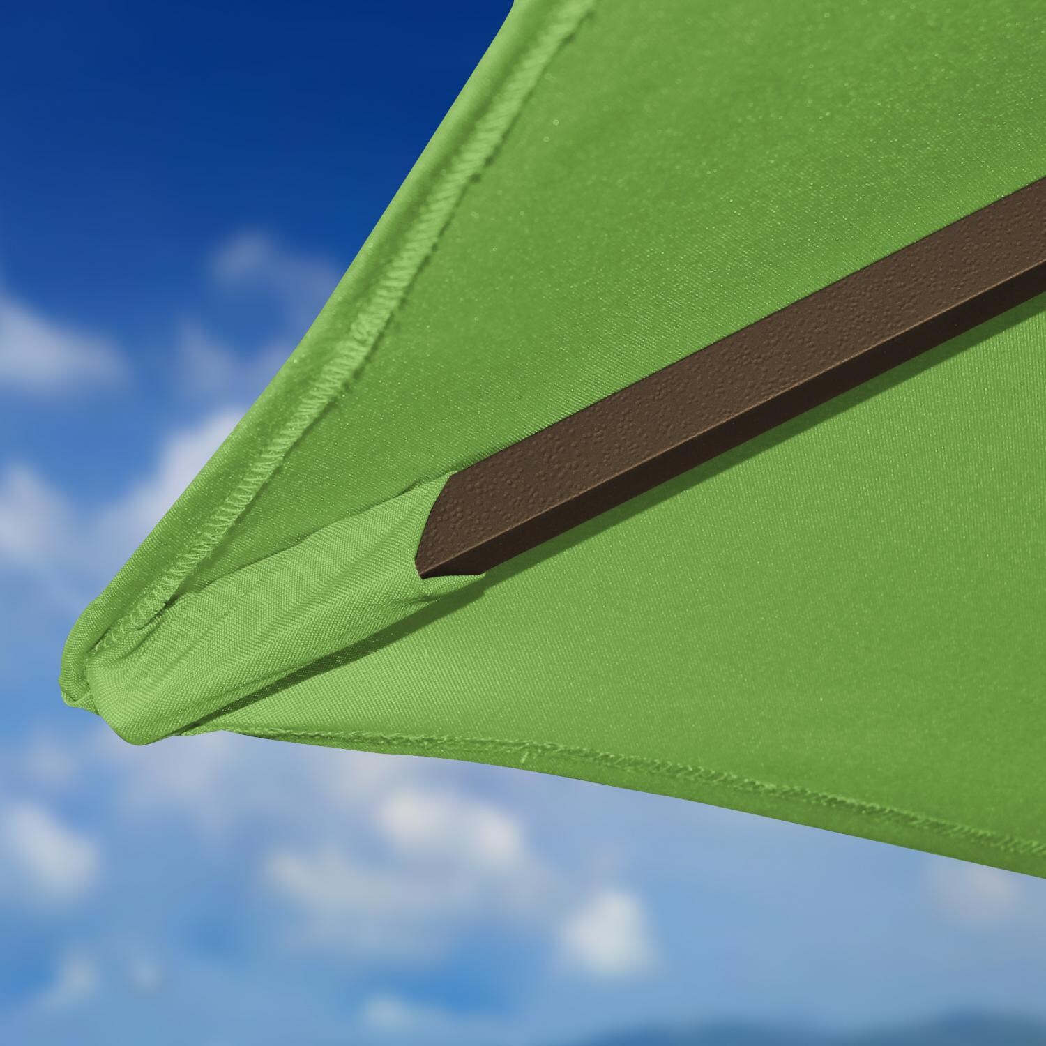 Astella 11 Ft Aluminum Patio Umbrella W Crank Lift Black Frame Polyester Lime Green Canopy Bbqguys