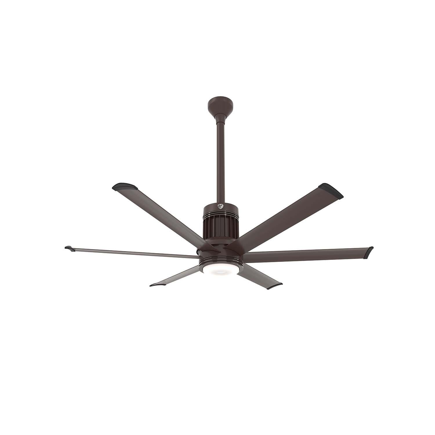 Big Ass Fans MK-I61-051906A730I24S2 60-Inch i6 Ceiling Fan Universal Mount W/24-Inch Ext Tube & LED Oil Rubbed Bronze - With Light On (Sold Separately) thumbnail