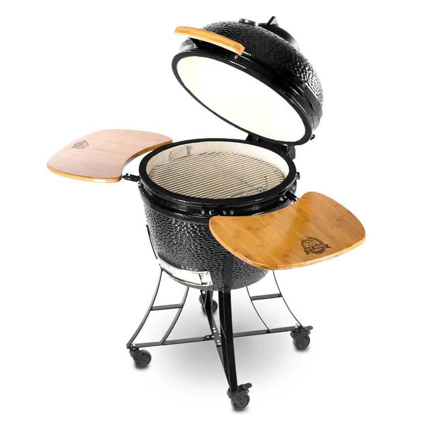 Pit Boss - 71220 - 22-Inch Ceramic Kamado Grill - Lid Open thumbnail