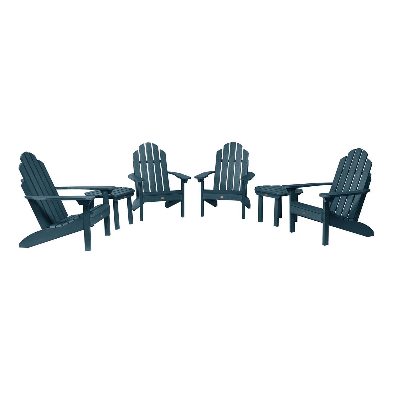 Paradise Key 6 Pc Set Polyresin Seating Set in Nantucket Blue By Lakeview Outdoor Designs - White Background thumbnail