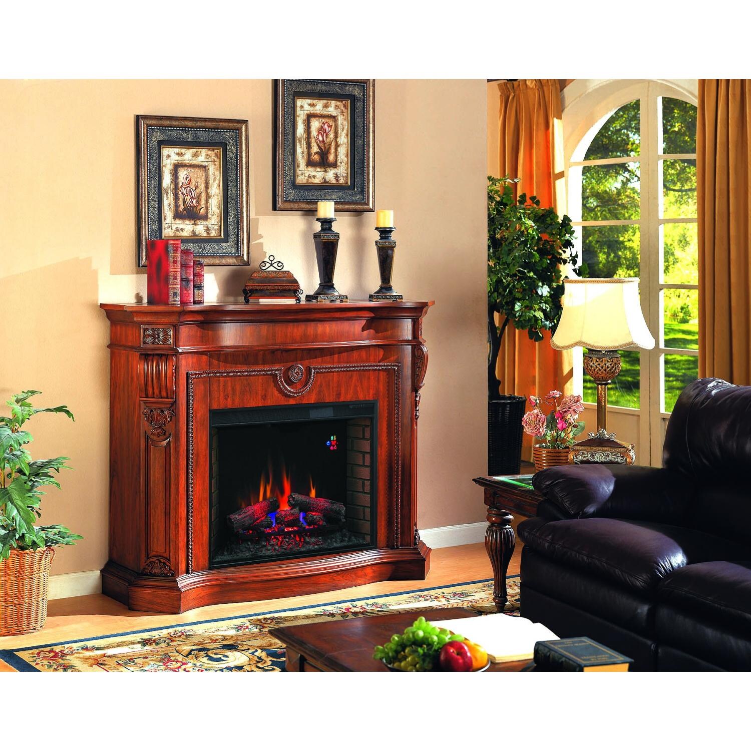 Florence 62-Inch Electric Fireplace - Heritage Cherry - 33WM0615 : Gas Log Guys Quality heating is the key element to comfort during chilly weather. This Florence electric fireplace requires no venting or gas lines to distribute 4