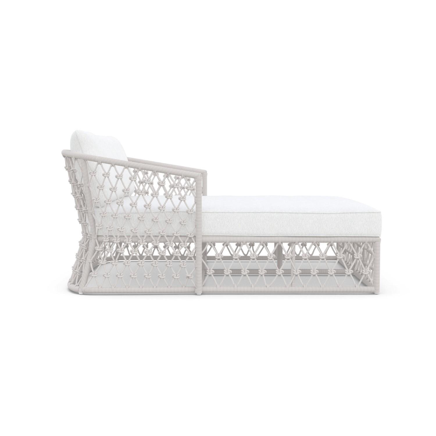 Azzurro Living AME-R06DB-CU Amelia Woven Rope Daybed in Sand/Cloud - Side - White Background thumbnail