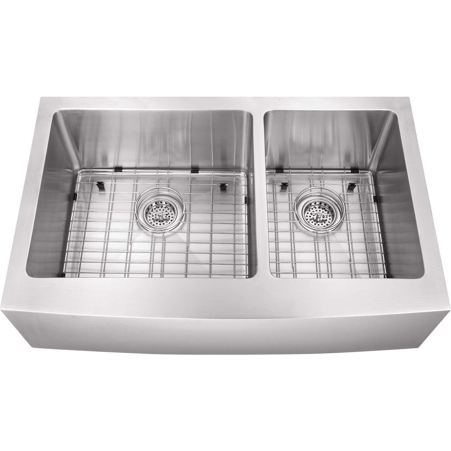 Platinum Sinks 32 X 20 16Gauge 60/40 Double Bowl Stainless Steel Apron