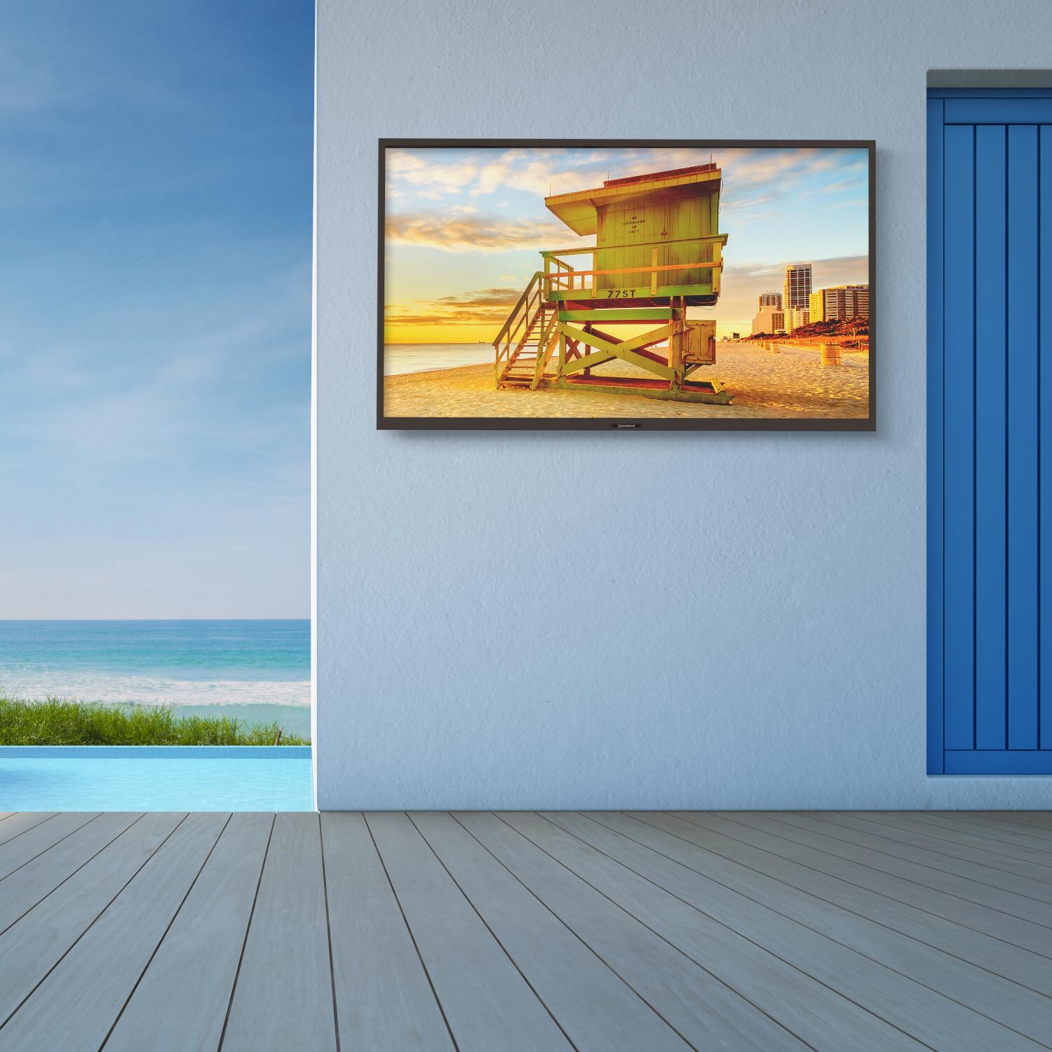 SunBriteTV SB-V3-55-4KHDR-BL Veranda 3 Series 55-Inch 4K UHD HDR Outdoor Full Shade Smart TV - Lifestyle
