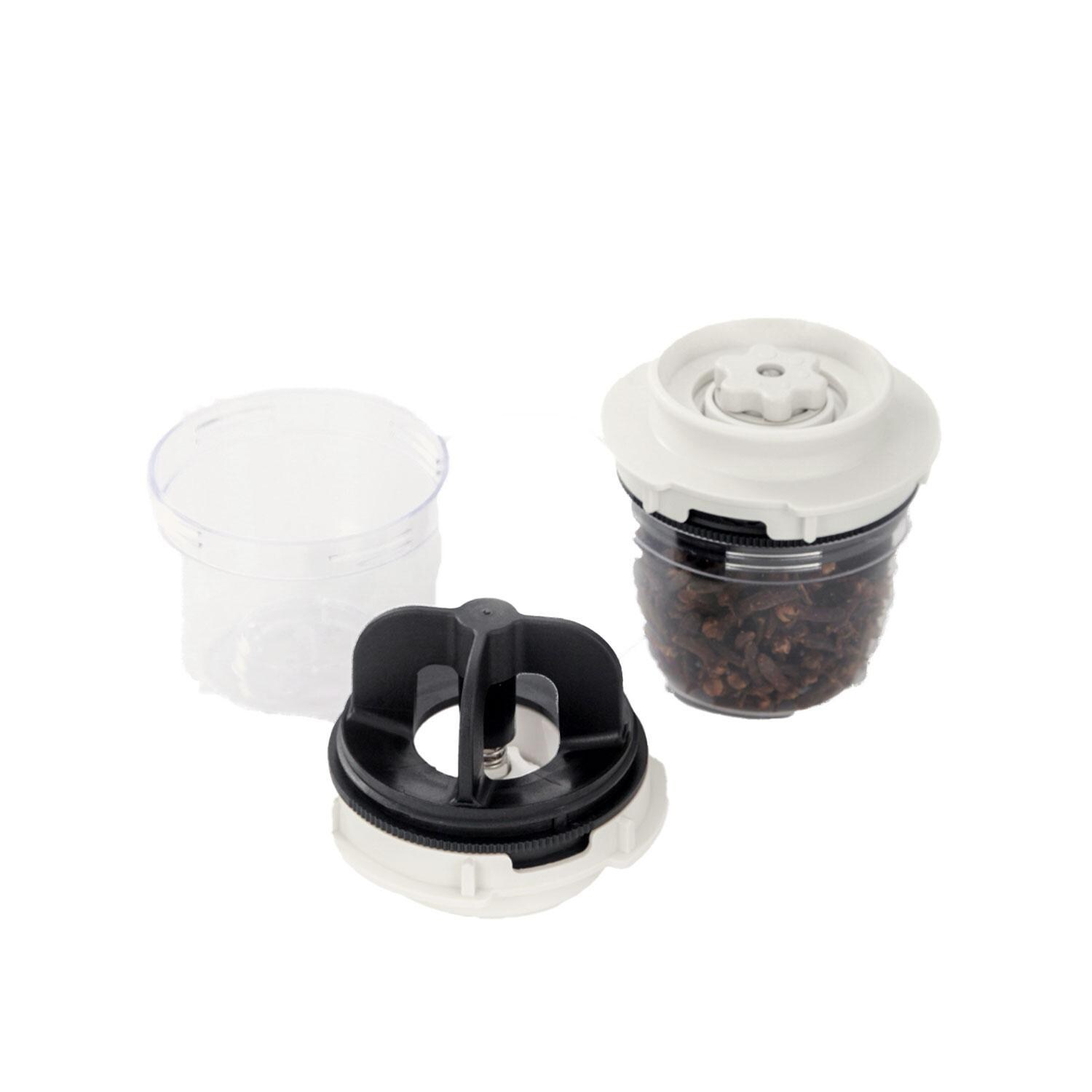 FinaMill FM132-1 Classic Dried Herbs+ Pod - Disassembled - White Background thumbnail