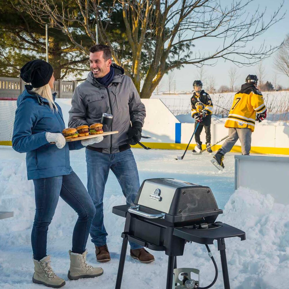 Broil King Porta-Chef 120 Portable Propane Gas Grill - Grilling in Winter - Lifestyle thumbnail