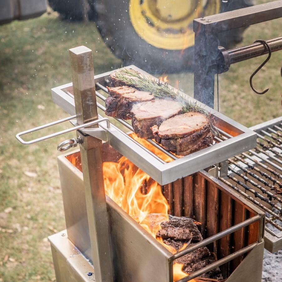 Tagwood BBQ BBQ55SS Height Adjustable Secondary Grate - White Background thumbnail