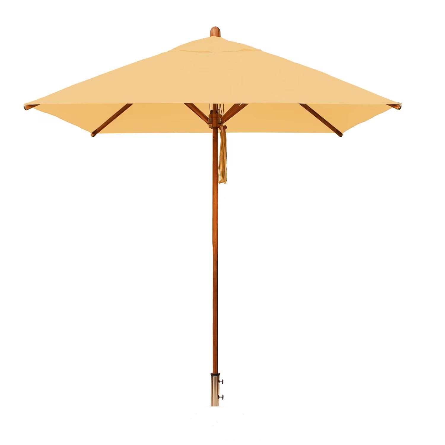 Bambrella Levante 7 Ft. Square Market Umbrella - Ecru Canopy