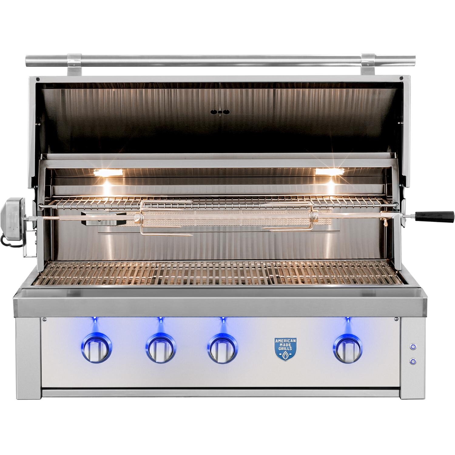 American Made Grills Estate 42-Inch Grill EST42-NG - Natural Gas - Lid Open - White Background thumbnail
