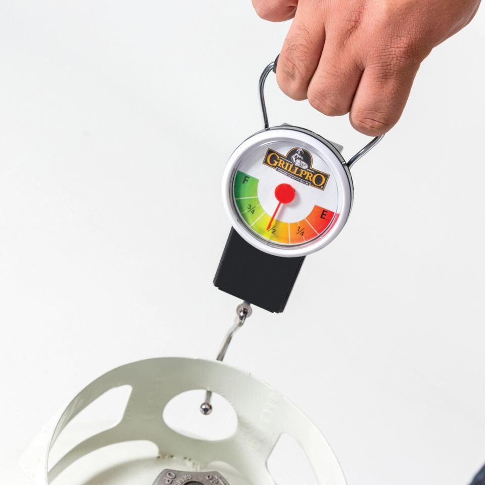 GrillPro Propane Tank Scale - 80069 - In Use Up Close - White Background thumbnail