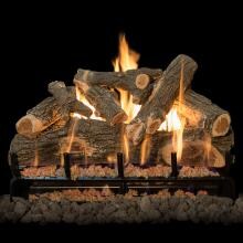 Grand Canyon 30-Inch Arizona Weathered Oak Vented Outdoor Log Set W/ Propane 3BRN SS Burner - Electronic On/Off Remote Ready image