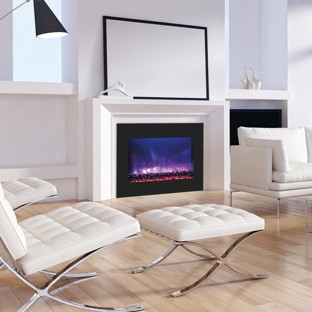 Amantii Zero Clearance Built-In Electric Fireplace - Purple - Installed thumbnail