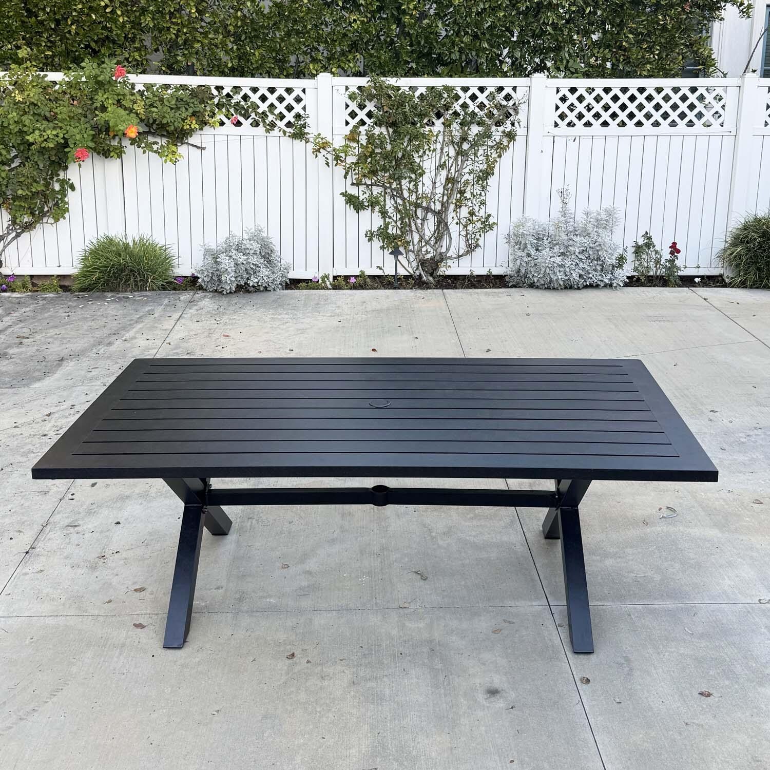 Ten Star 9 Pc Cast Aluminum Dining Set in Antique Bronze/Sesame by Darlee - Table - Lifestyle thumbnail